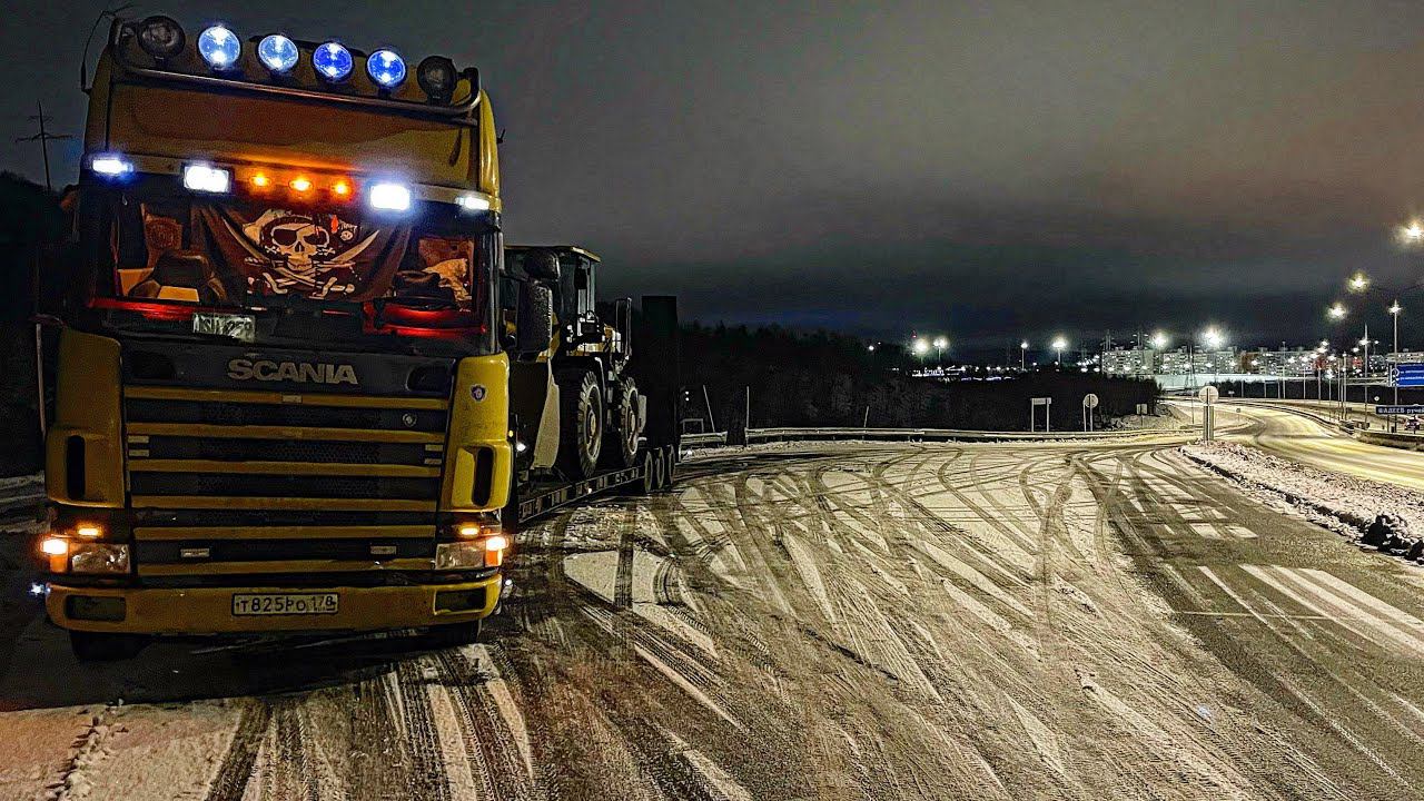 В Заполярье | SCANIA 6х2 переключения КПП в гору| смотреть онлайн