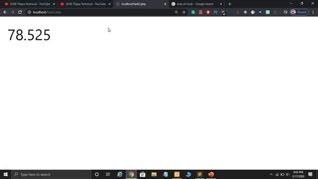 PHP Task #2: Program to Find the Area of Square, Rectangle, Circle, Triangle in PHP in Hindi #18 смотреть онлайн