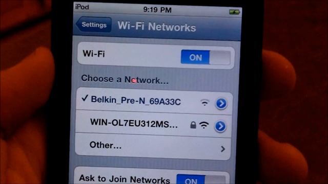 iPod Touch 4g: Connecting to a Wifi network смотреть онлайн