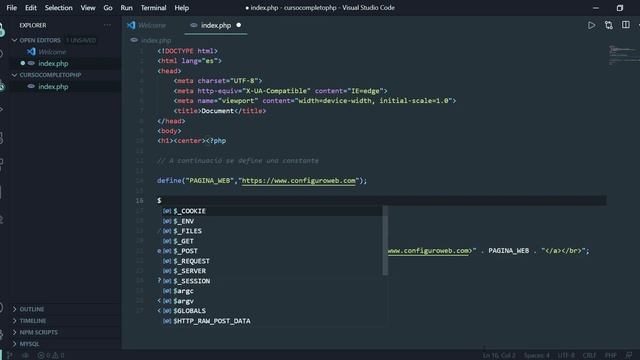 Declaraciones echo y print en PHP - Curso PHP ConfiguroWeb - 4 смотреть онлайн