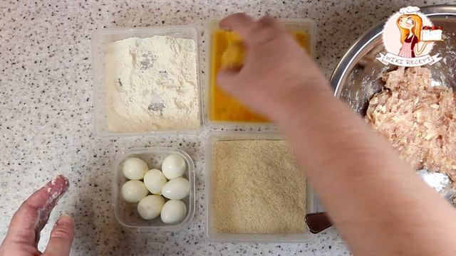 Котлеты с сюрпризом или яйца по-шотландски. Вкусно, интересно. Рецепт с перепелиными яйцами. смотреть онлайн