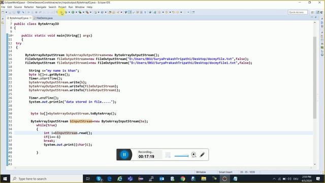 IO Streams | Session 6 | Introduction to IO Stream | Core Java Online Training Session By Surya Si смотреть онлайн