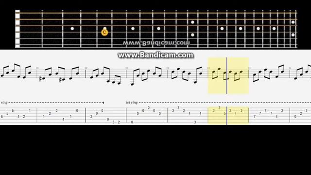 Greensleeves # Acoustic guitar lesson note tabs смотреть онлайн