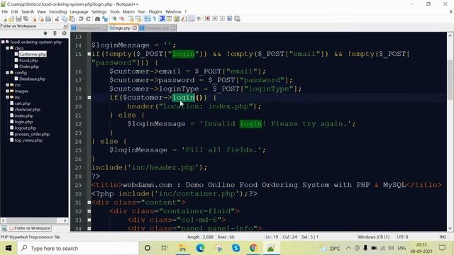 Create Food Order Website with PHP & MySQL - PHP Projects смотреть онлайн
