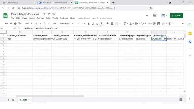 Parse Resume from Gmail to Google Sheets using CandidateZip via PowerAotomate смотреть онлайн