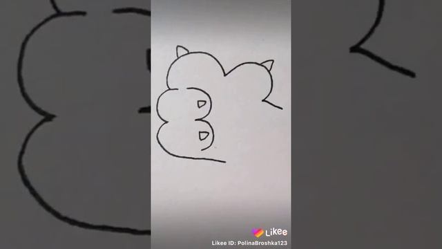 Как нарисовать кошачью лапку с сердечком❤