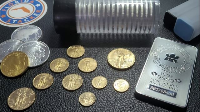 Stacking Fractional Gold? | 1/10th oz Gold Coin Stacking with Florida Stacker смотреть онлайн
