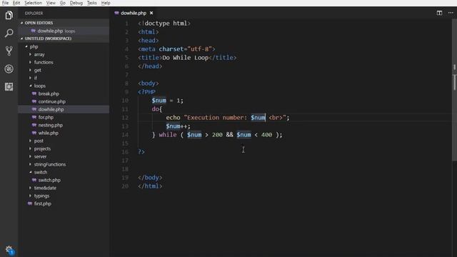 22 How to create Do While Loop in PHP - PHP & MySQL Tutorial in Urdu (Basic to Advance) смотреть онлайн