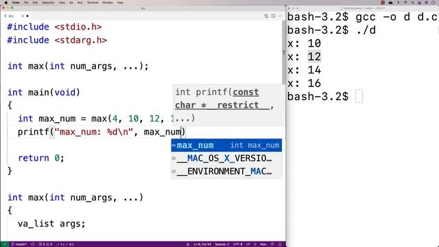 How to create functions with a variable number of arguments using stdarg.h | C Programming Tutorial смотреть онлайн