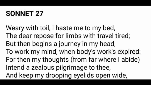 SONNET -27 BY WILLIAM SHAKESPEARE EASY AND SIMPLE EXPLAINATION BY MISSAFIZAH смотреть онлайн