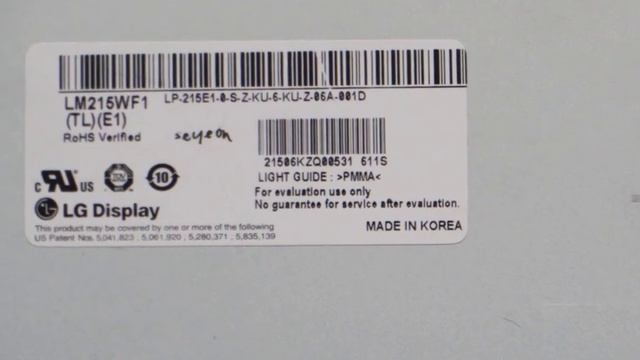LM215WF1-TLE1 21.5" a-Si TFT-LCD Panel for Display смотреть онлайн