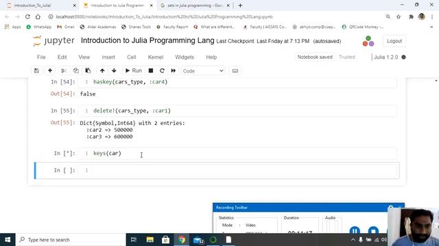 Introduction to Julia Programming Language - PART 5 - Topic : Dictionar and Sets смотреть онлайн