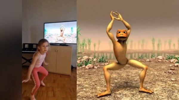 DAME TU COSITA Танцующий инопланетянин Жёлтый человек танцует Амакасито Дама ту косита