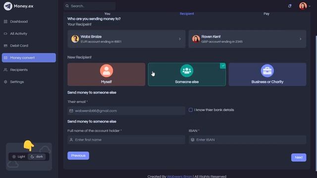 Money exchange dashboard With React.js and Tailwindcss смотреть онлайн