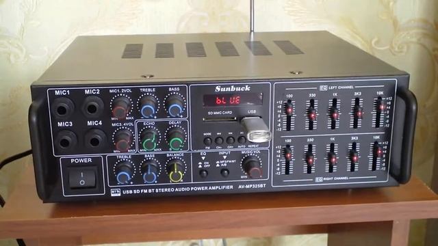Усилитель Sunbuck AV-MP325BT с эквалайзером Обзор смотреть онлайн