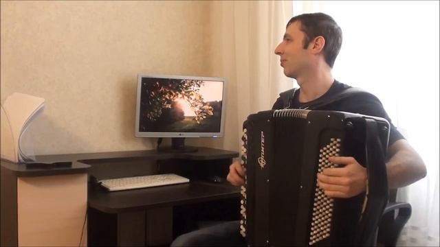 Александр Васин «Яблоневый вечер» на баяне Музыка для души смотреть онлайн