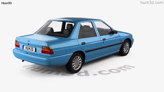 Ford Escort sedan 1995 3D model by Hum3D.com смотреть онлайн