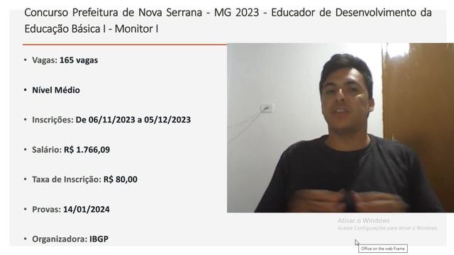 Apostila Concurso Prefeitura de Nova Serrana - MG 2023 - Monitor I смотреть онлайн