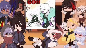 реакция сансов AU на тик ток ||1/?|| шипы присутствуют || моё AU || гача нокс