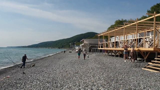 Дорога к морю. От столовой Минутка. Пляж Дельфин. Лазаревское Сочи. Пляж Свирский. Погода 21мая 202