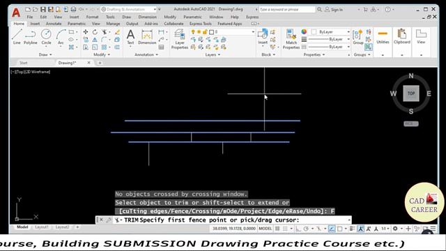 TRIM Command & EXTEND Command | Basic To Advanced Level | Complete Explain | AutoCAD 2021 смотреть онлайн