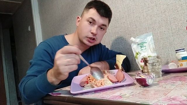 Мукбанг ? Обжор ? Сочные Сердельки с Вермишелей#mukbang