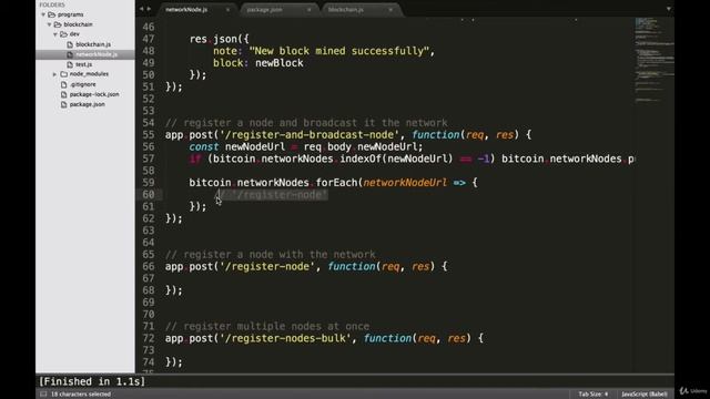 Building POST register and broadcast node Endpoint Part 1 || How to study blockchain смотреть онлайн