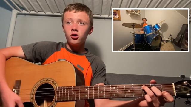 Rocket man cover by Elton John. (Drums and guitar.) смотреть онлайн