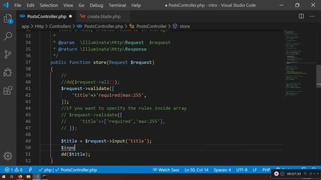 4 - Add New Column In Posts Table Using Laravel Migration And Save Data Into Posts Table. смотреть онлайн