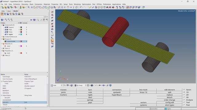 Hypermesh Nonlinear Contact Analysis [Optistruct Tutorial] смотреть онлайн