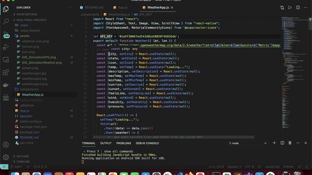 React Native weather app | OpenWeatherMap API | weather app for Android and iOS смотреть онлайн