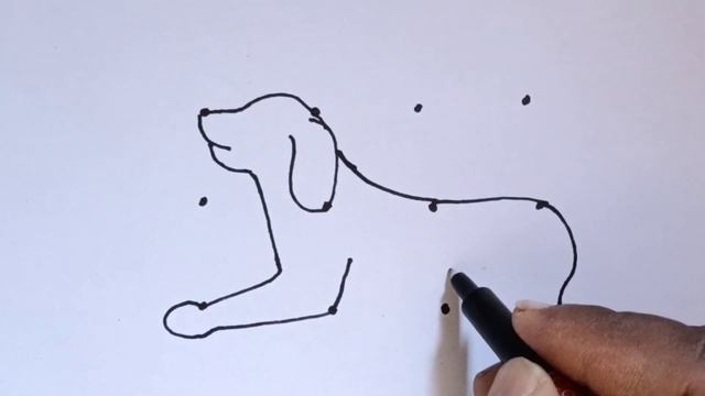 How To Draw Dog With Dots | Dog Drawing Used Dots смотреть онлайн