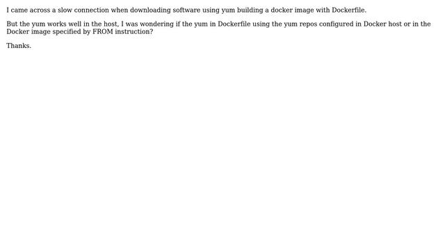 Is dockerfile yum using the host yum repos? смотреть онлайн