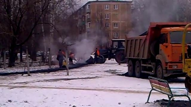 Укладка асфальта в снег смотреть онлайн