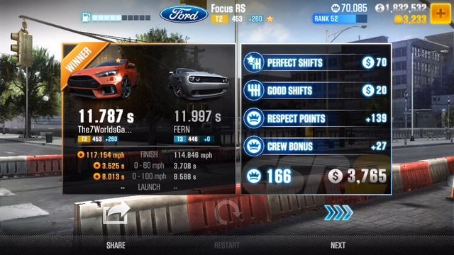 CSR Racing 2 Tune T2 Ford Focus RS 1/4 Mile Beat T2 Boss! смотреть онлайн