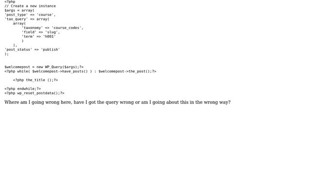 Wordpress: Tax query not producing any results смотреть онлайн
