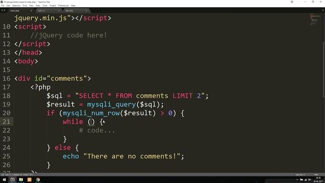 3: Get data from a database without refreshing the browser using AJAX - Learn AJAX programming смотреть онлайн