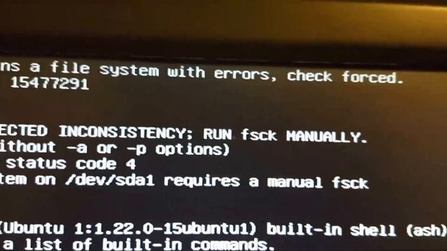 ubuntu 16.10 contains a filesystem with errors check forced смотреть онлайн