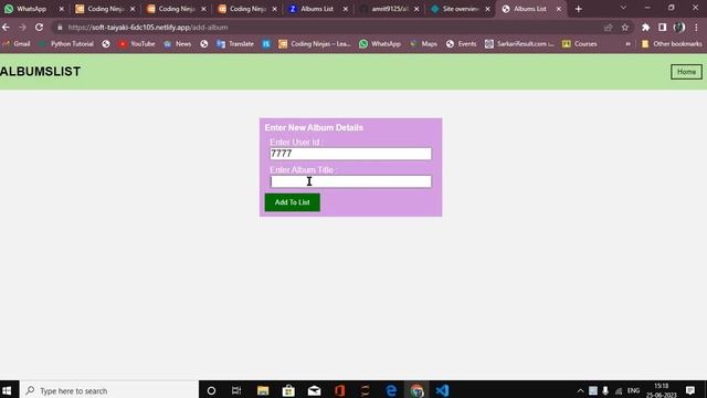 Album collection app using react js || coding ninja ##skill test смотреть онлайн