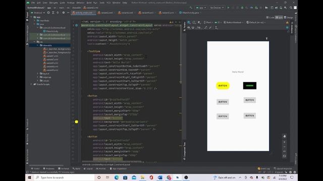 HOW TO CREATE SIMPLE CUSTOMIZED BUTTONS - ANDROID STUDIO TUTORIAL 2022 (JAVA) (FOR BEGINNERS/PROS) смотреть онлайн