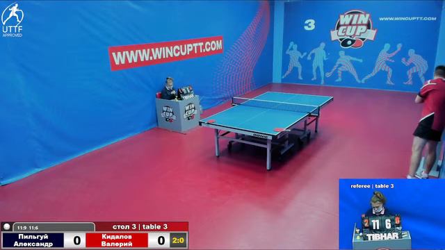 Пильгуй Александр 3-1 Кидалов Валерий Турнир Восток 5 WINCUP 03.02.22 Прямая Tрансляция Зал 3 смотреть онлайн