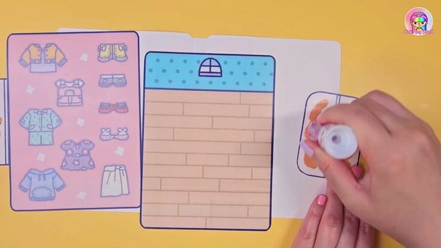 DIY Cute House For Paper Dolls/Diary House/Paper Crafts #quietbook #paperdiy #tutorials