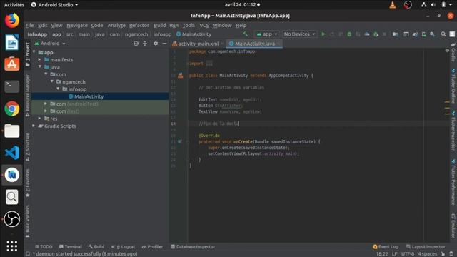 Android Studio Comment récupérer les données saisies | EditText & TextView смотреть онлайн