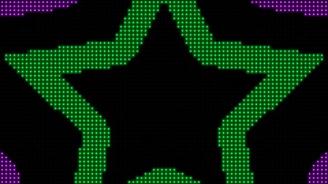 Neon Disco Lights Colorful Party Stars In Room