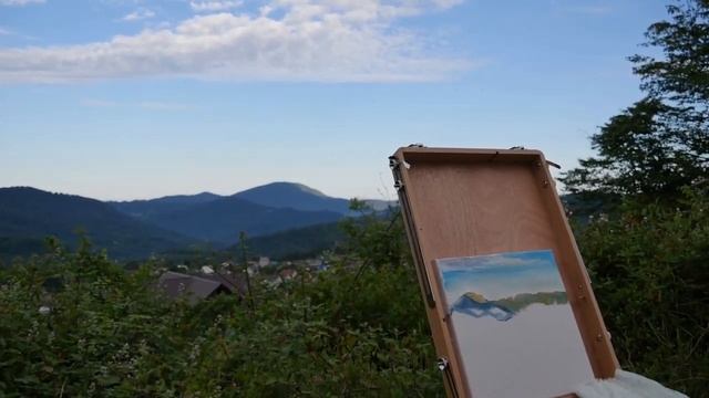 Как нарисовать горный пейзаж поэтапно смотреть онлайн