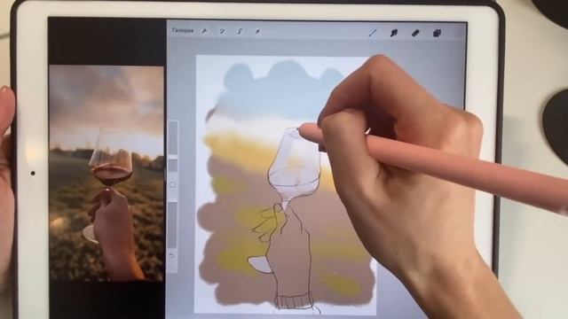 Как рисовать на iPad || Урок рисования акварелью + обучающий марафон смотреть онлайн