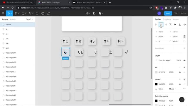 FIGMA - MEMBUAT KALKULATOR NEUMORPHISM смотреть онлайн