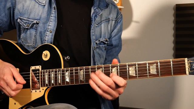 Dm blues jam with Gibson Les Paul Standard '89 and Marshall JVM205c. смотреть онлайн