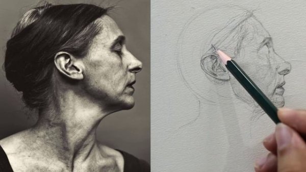 Master the Loomis Method: Step-by-Step Portrait of Anne Theresa de Kersmacker