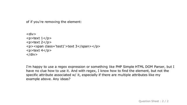 HTML : in PHP, how to remove specific class from html tag? смотреть онлайн